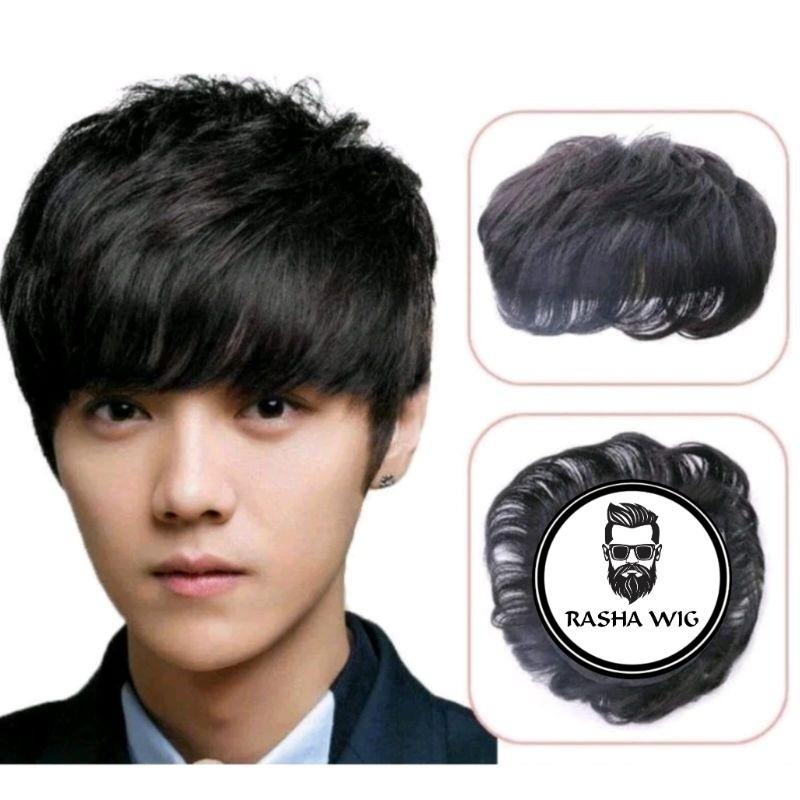 Rambut Palsu Penutup Botak / TOUPEE / Penutup Botak Pria