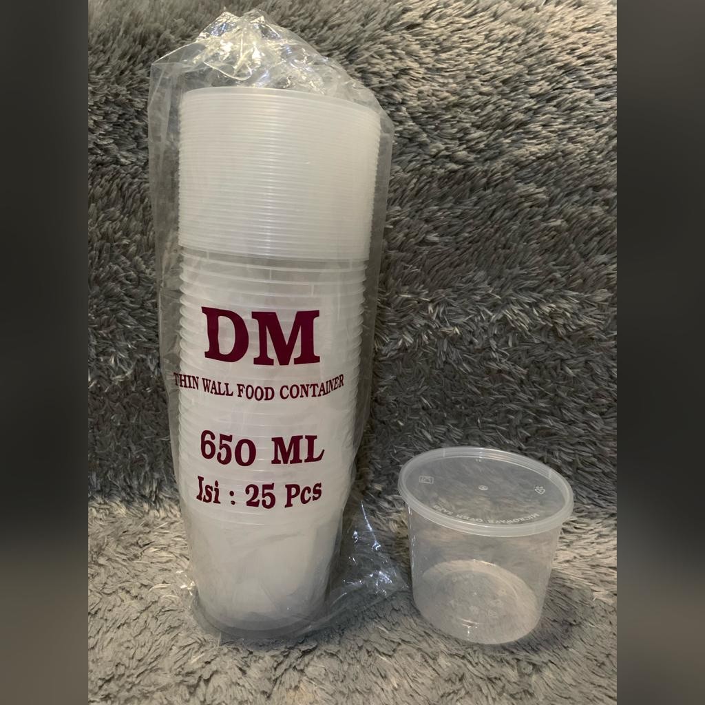 Thinwall Mangkok 650ml 650 ml DATAR Mangkuk Box Kotak Makanan Plastik