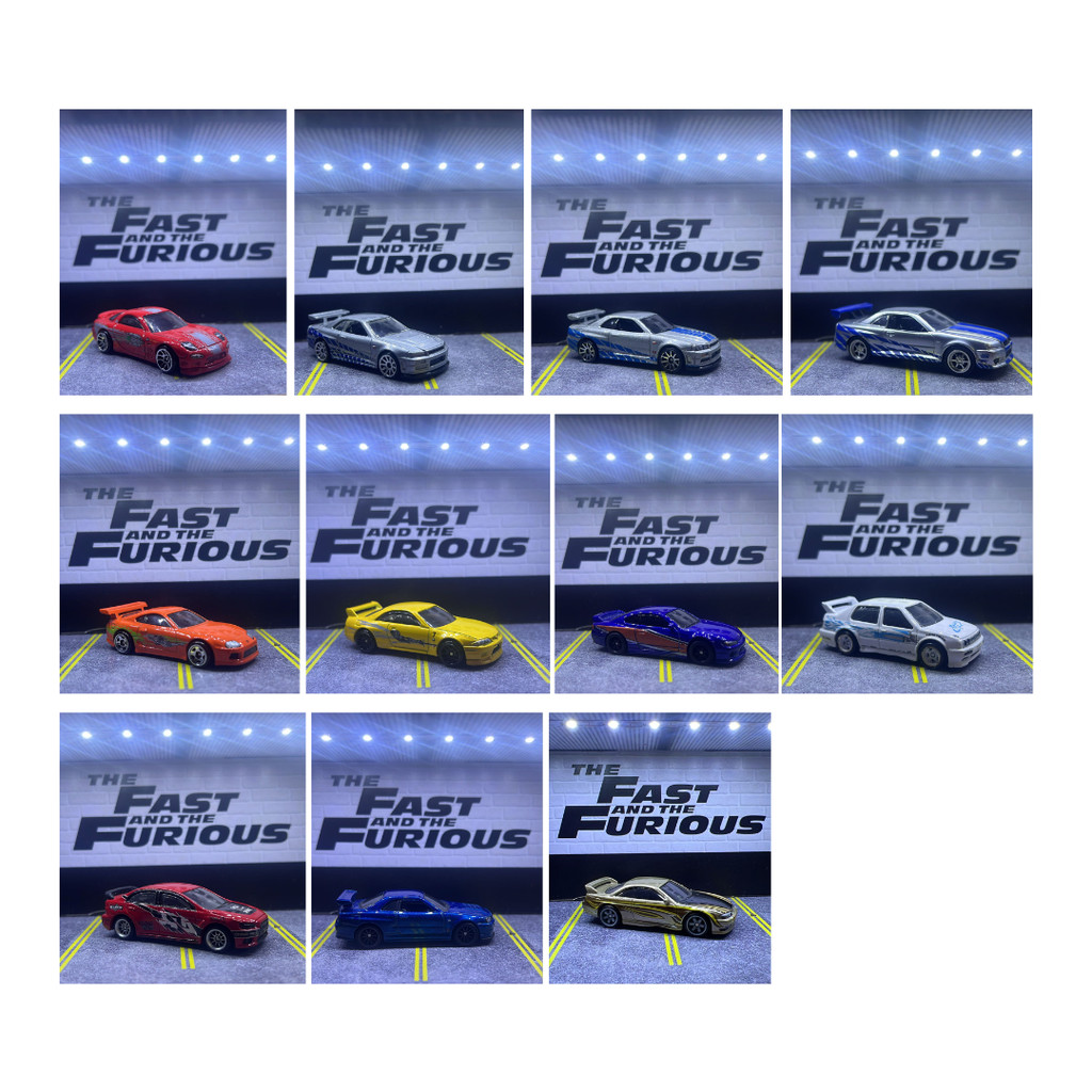 Hotwheels Fast Furious Regular Premium Loose Fast Furious Suki Pink, R34 Brian, Dodge Charger Torett