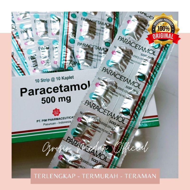 PARACETAMOL TABLET GENERIK OBAT DEMAM SAKIT GIGI SAKIT KEPALA PARASETAMOL