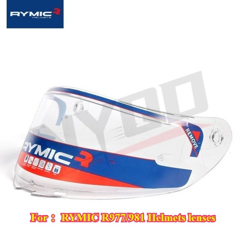 RYMIC Helmet Lens 977/981 Day and Night Gold Blue Red Transparent Visors cascos para moto capacete d