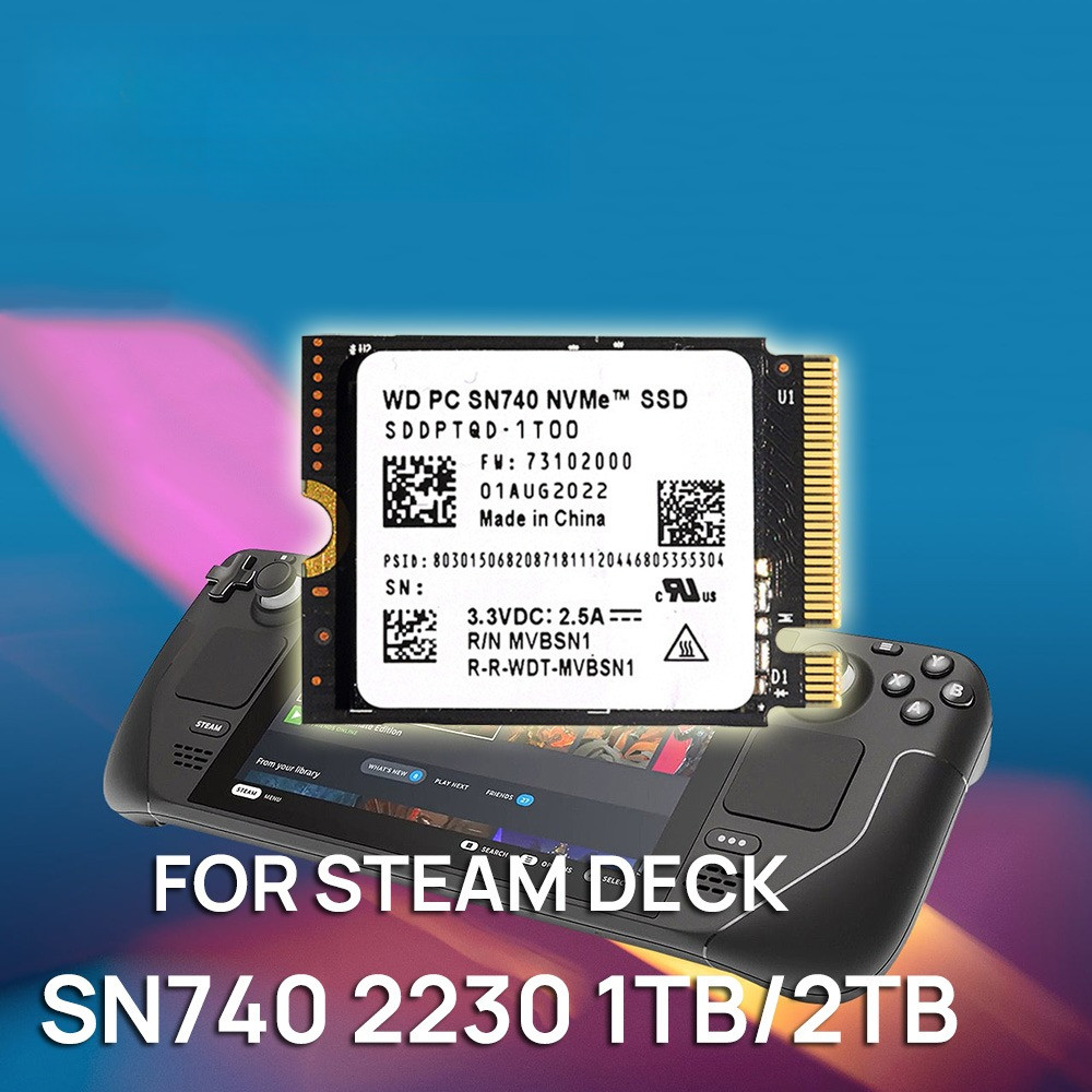 Western gital WD SN740 SSD M2 2230 Gen4 PCIe 40 X4 2TB 1TB NVMe Solid State Drive for Steam Deck Mic