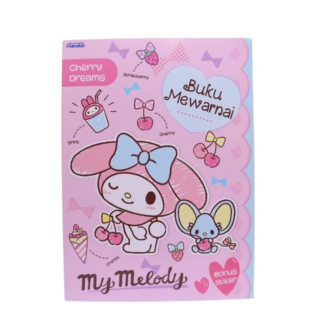 ADINATA My Melody Coloring Book L | Buku Mewarnai | Buku Aktivitas Anak-Anak