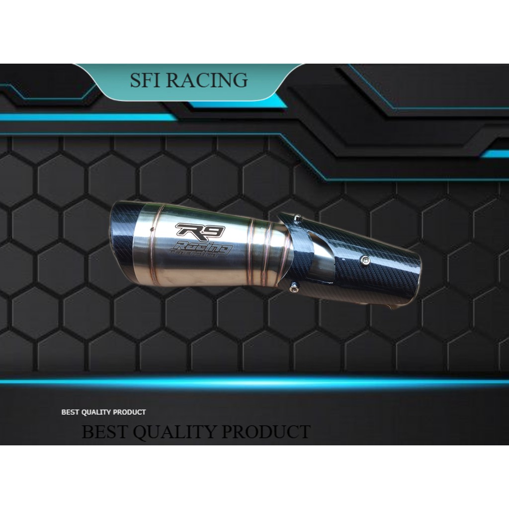 Knalpot R9 H2 Tameng silencer saja INLET 50MM