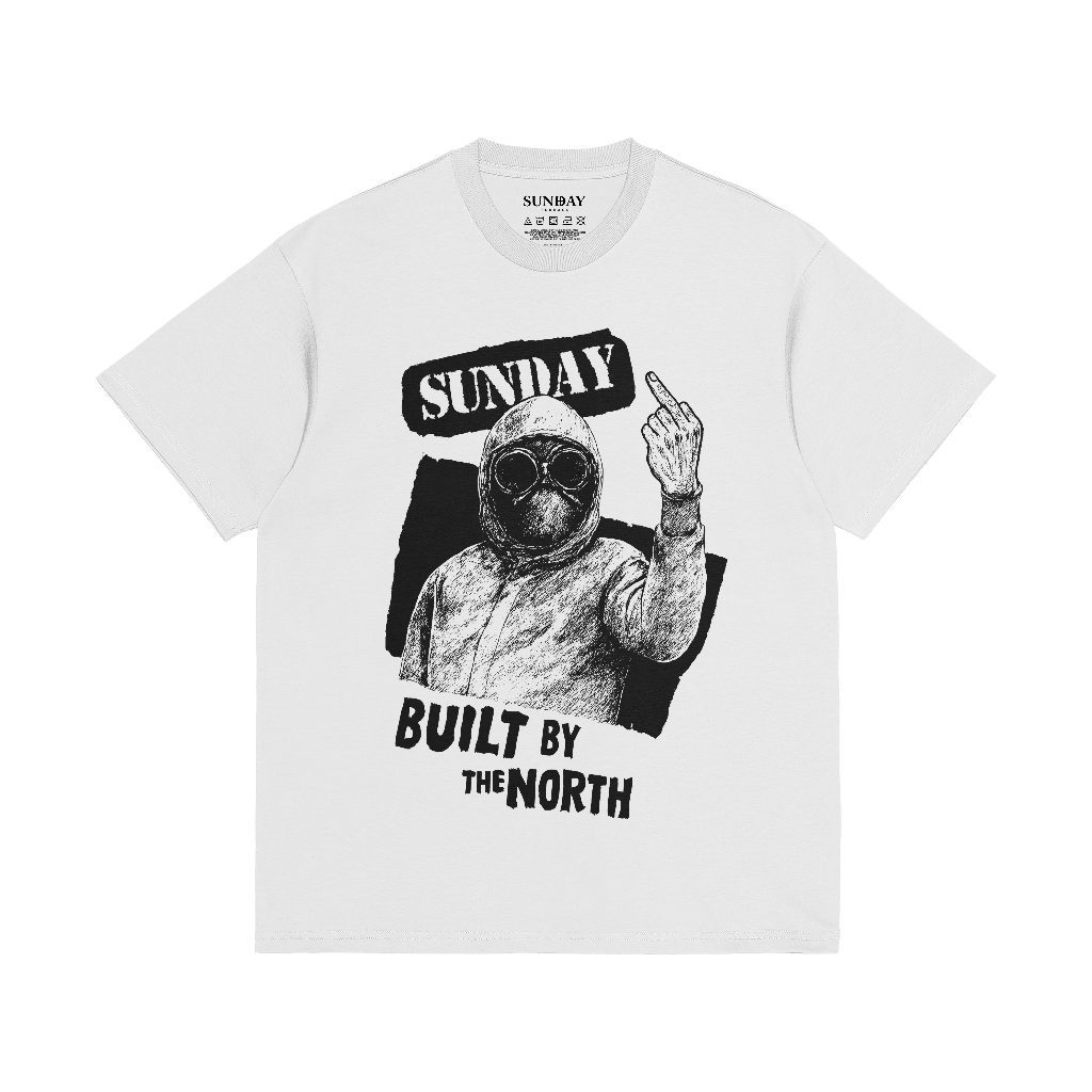 Sunday Terrace - Rebellion - Kaos Pria Lengan Pendek White Tshirt 24s