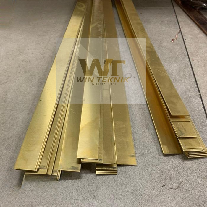 Plat strip kuningan 5mm x 50mm x 1000mm - Plat kuningan strip