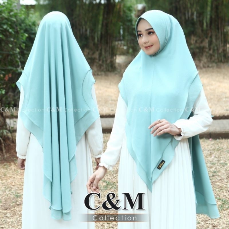 FICIEKUNZEX KHIMAR NABILA 2LAYER/JILBAB JUMBO 2LAYER/HIJAB CERUTY BABYDOLL/KHIMAR CERUTY BABYDOLL 2L