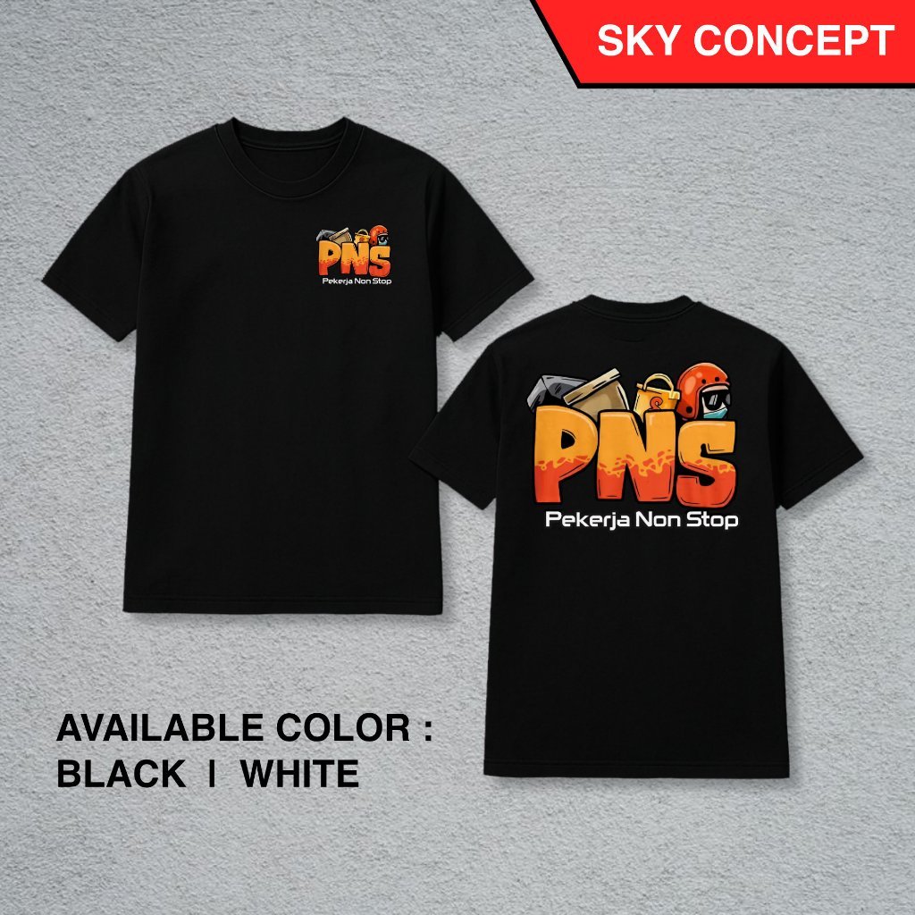 Kaos Pekerja Non Stop PNS Free Sticker