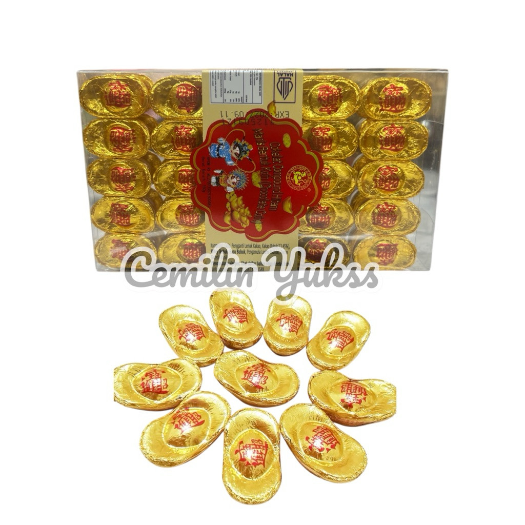Chen Liang Ji Chocolate Gold Coin Treasure 150g Coklat Imlek Coklat Yuanbao Coklat Emas