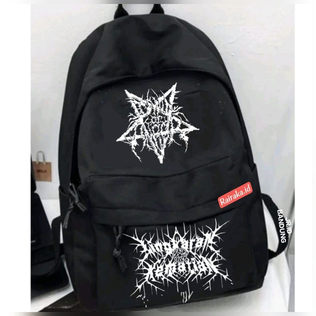 Vampire grafiti Tas ransel anak sekolah SD SMP SMA Kuliah tas punggung Bagpack DESTRO  warna hitam
