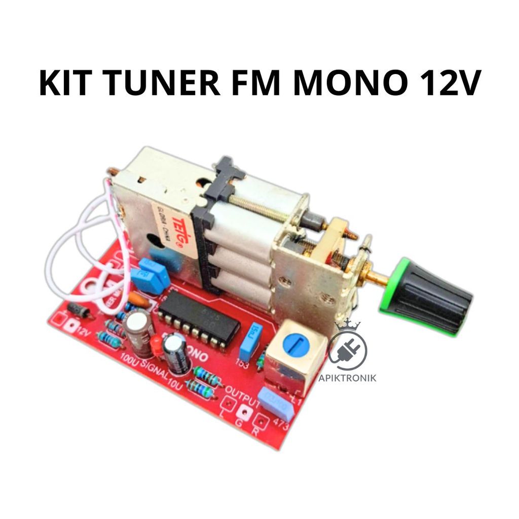 Kit Tuner FM Mono Penangkap Siaran Radio FM Tegangan DC 12V Penerima Sinyal Radio