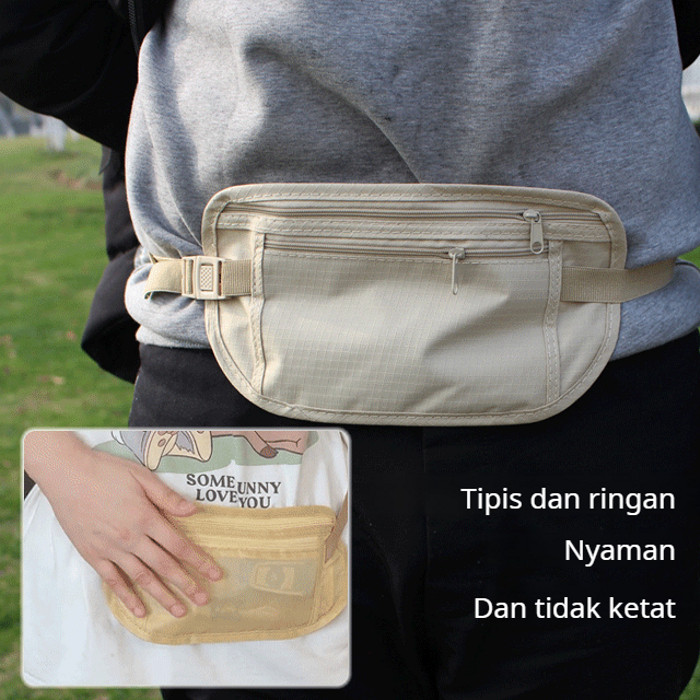 Anti Air & Tipis Tas Pinggang Multifungsi Tersembunyi Untuk Olahraga/Aktivitas Sehari-Hari - Anti Pe