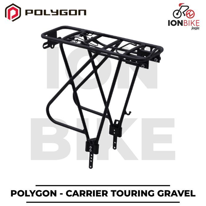 Bagasi Touring Belakang Polygon Alloy For Bend Heist Path Black Pannier Carrier Rak Rack Sepeda MTB 