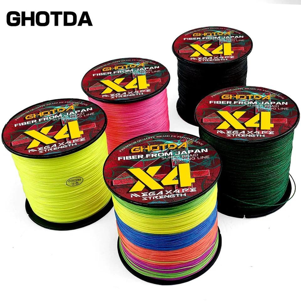 GHOTDA Braided Fishing Line 4 Strands 300M Spinning PE Multifilamento Japa Carp Fly Sea Saltwater We