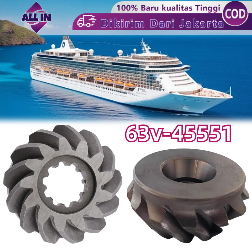 Gigi Jantung Gear Pinion 15pk 63v-45551-00 Sparepart Mesin Tempel Outboard