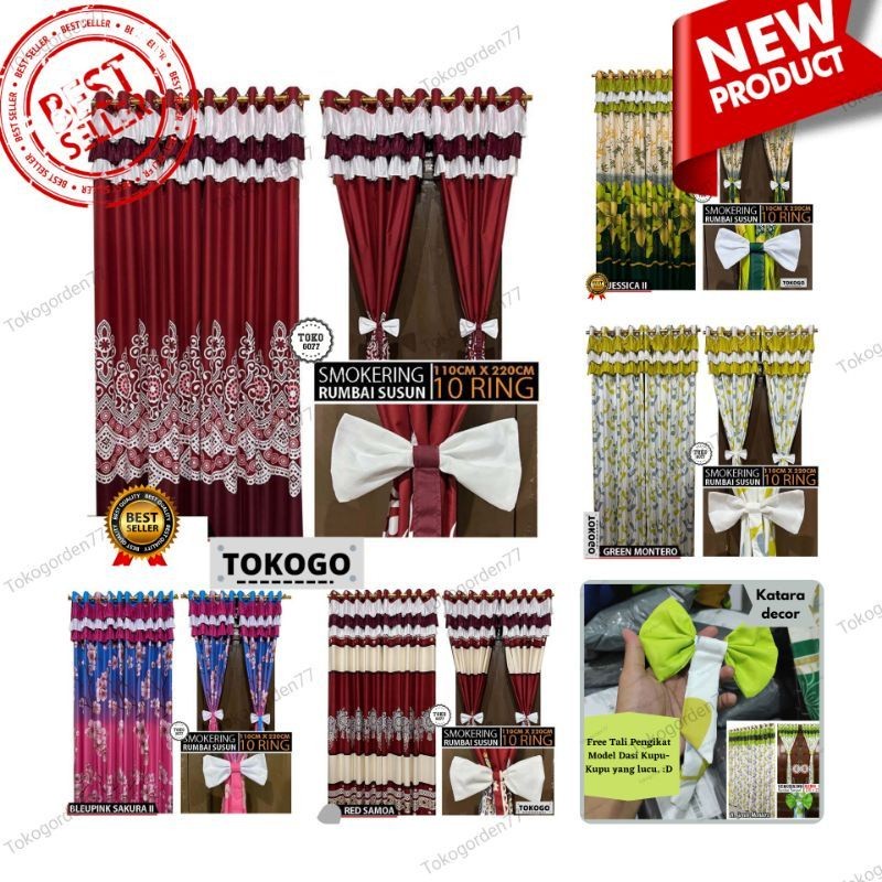 GORDEN SUSUN PITA /GORDEN SMOKERING PONI RUMBAI MURAH