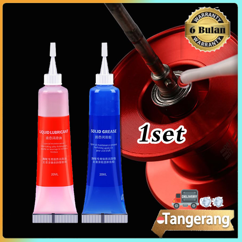 Grease Fishing Reel Lubricant Set / Grease Bearing Oil / Pelumas Reel Pancing