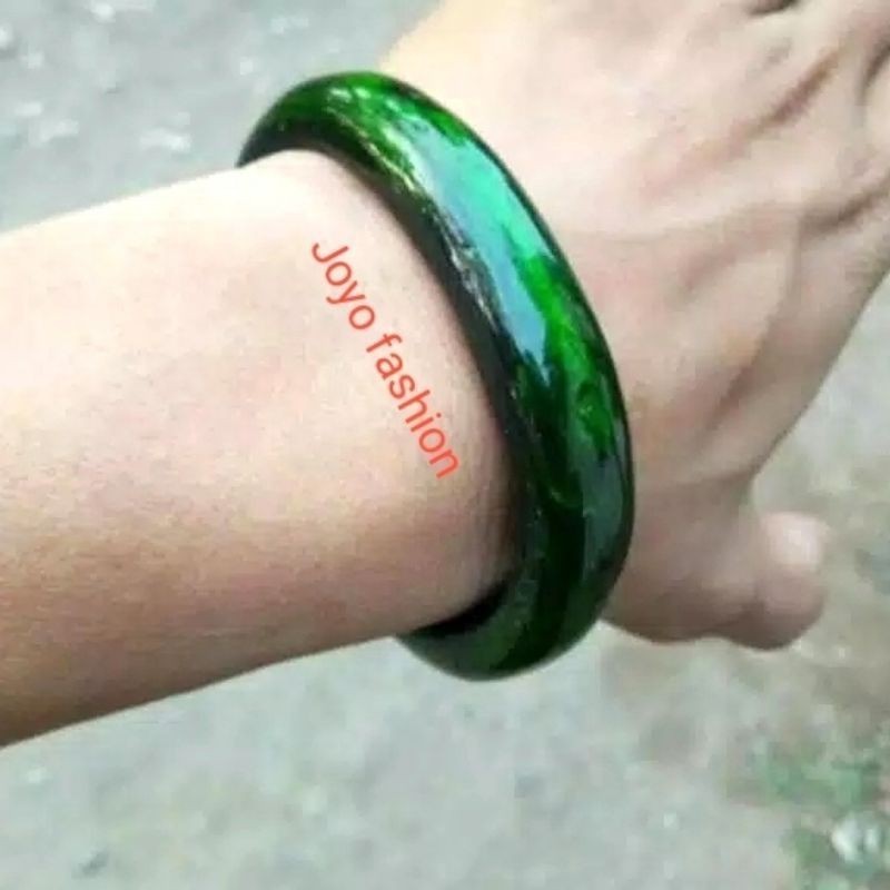 GELANG AKAR BAHAR HIJAU DAUN ASLI NATURAL