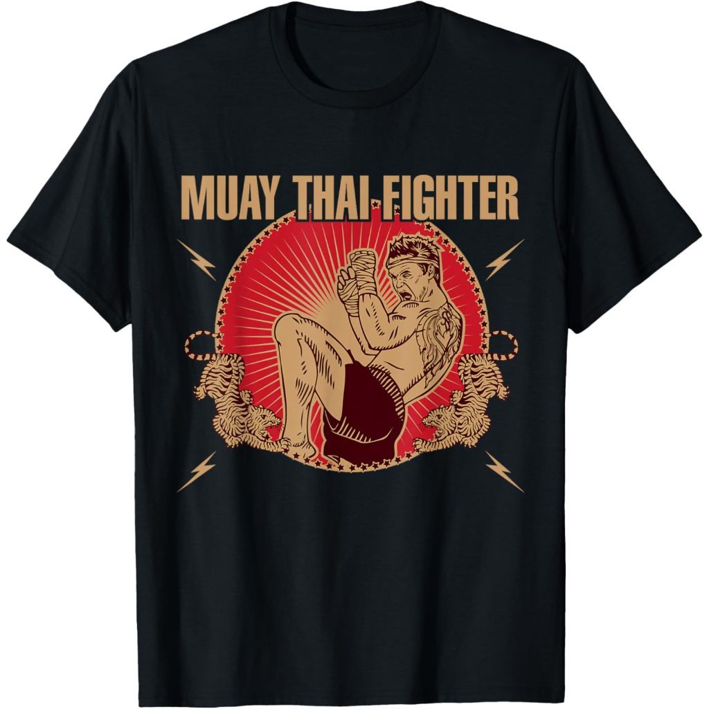(COD) Baju Kaos Olahraga Muay Thai Fighter T-Shirt