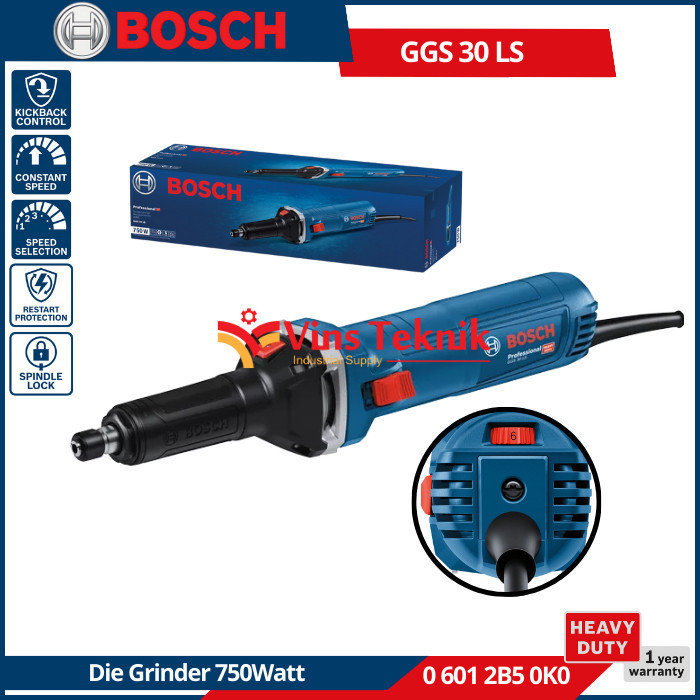 BOSCH GGS 30 LS Mesin Gerinda Lurus Gerinda Botol Die Grinder Tuner 750Watt GGS30LS