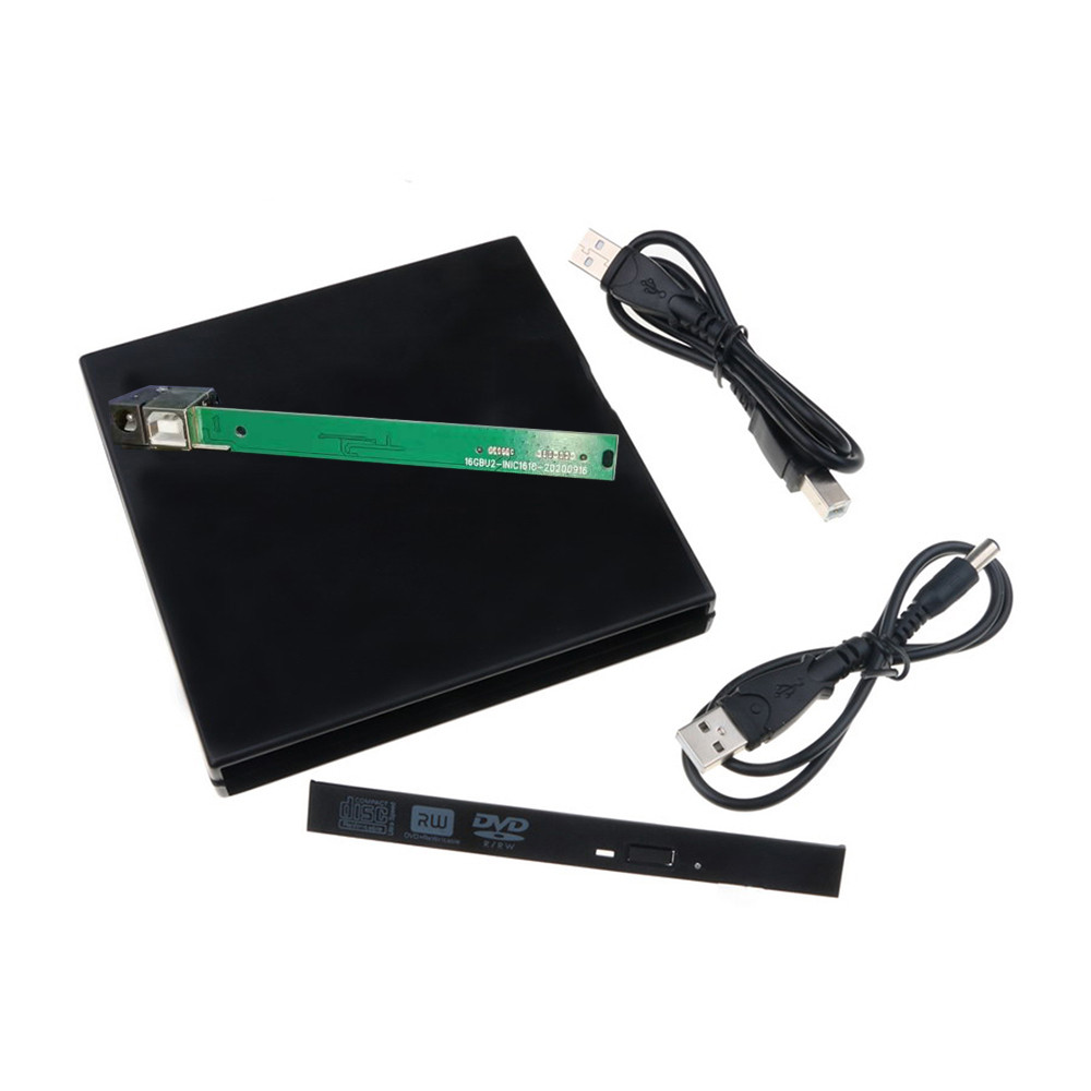 1PC USB 2.0 SATA External Drive DVD CD DVD-Rom Case Drive Box 12.7MM Slim for Laptop Notebook Extern