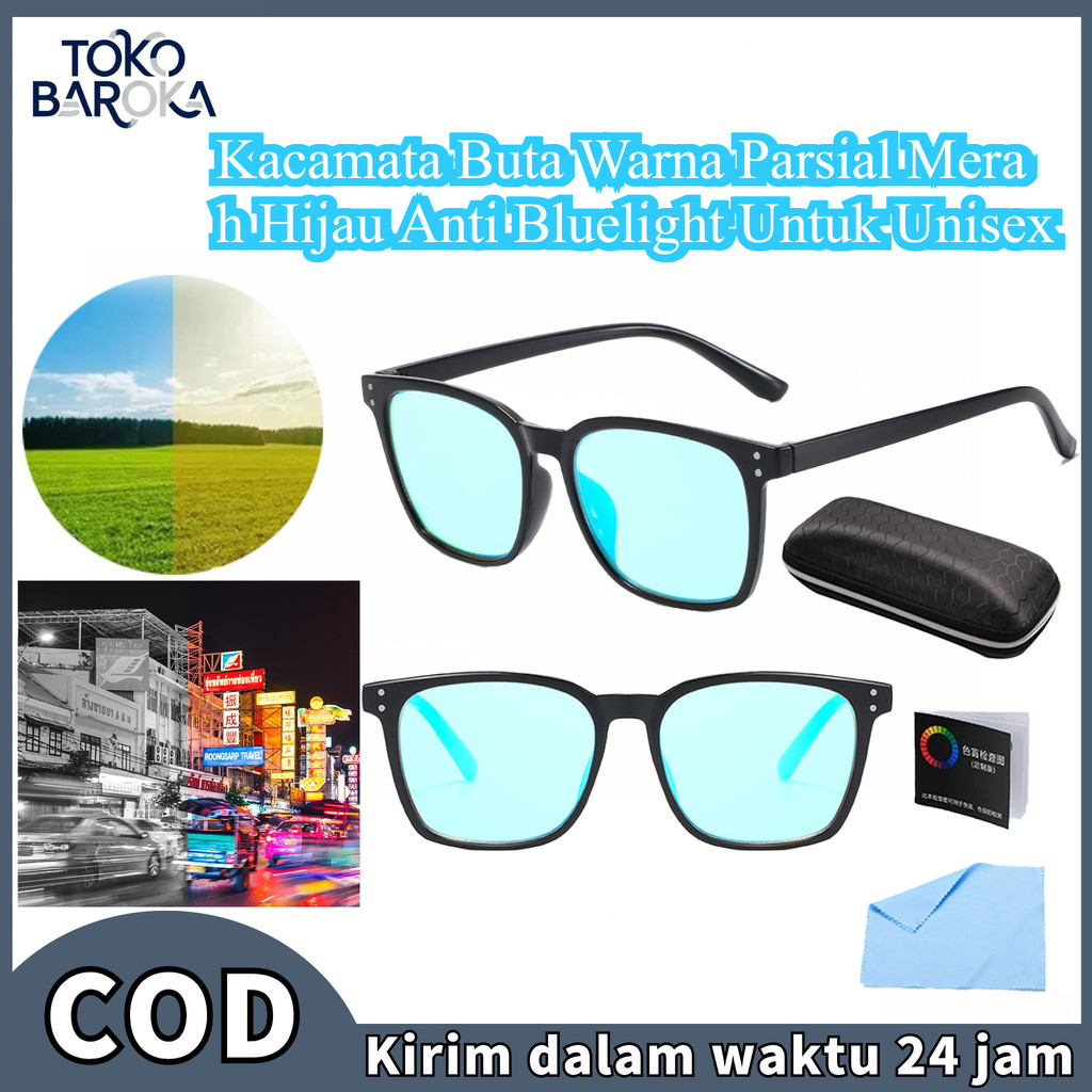 [ ready stok ]Kacamata buta warna merah-hijau/kelemahan warna, kacamata buta warna, kacamata koreksi