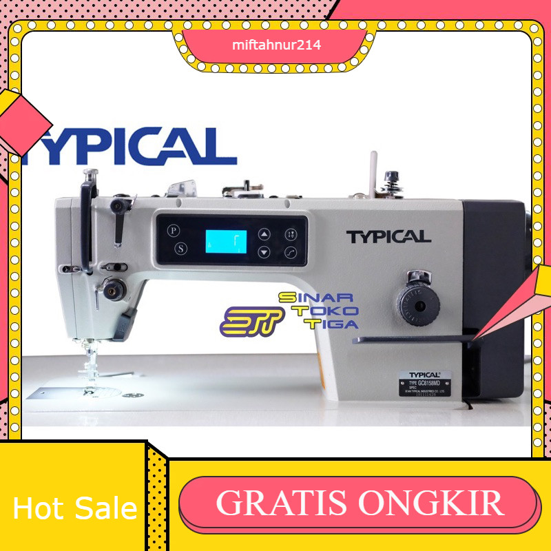 TYPICAL GC 6158 MD Mesin Jahit Servo HEAD ONLY 6158MD 6158MD2 6158 MD2 (Putus Benang Otomatis)