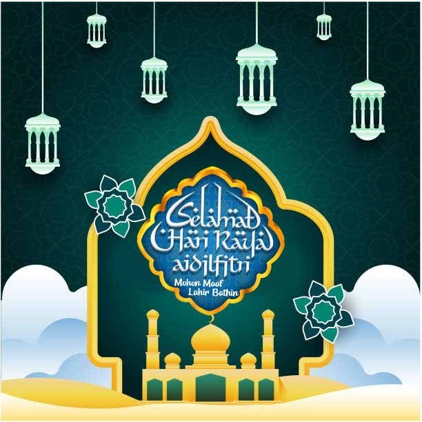 Backdrop lebaran / backdrop custom / idul fitri / banner backdrop