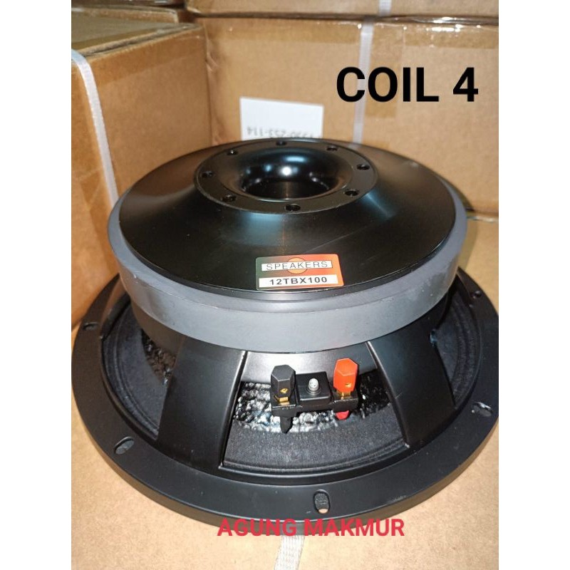 Speaker Component B&C 12TBX100 Coil 4 inch - Speaker Komponen BNC 12TBX100 coil 4 - Speaker Komponen