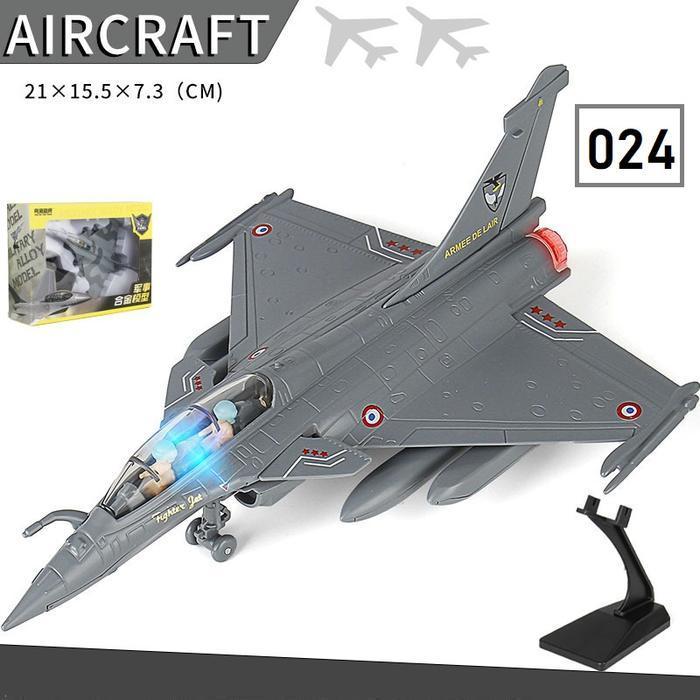 Miniatur Pesawat tempur Diecast skala 1:100 - Abu-abu