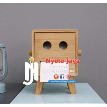 Tempat Tisu Smile Kayu Jati