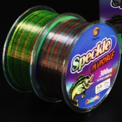 Bingolife Senar Pancing Nilon Speckle Biru Kehijauan 300m Efek Kamuflase Air Kekuatan 1.7kg 21kg Lem