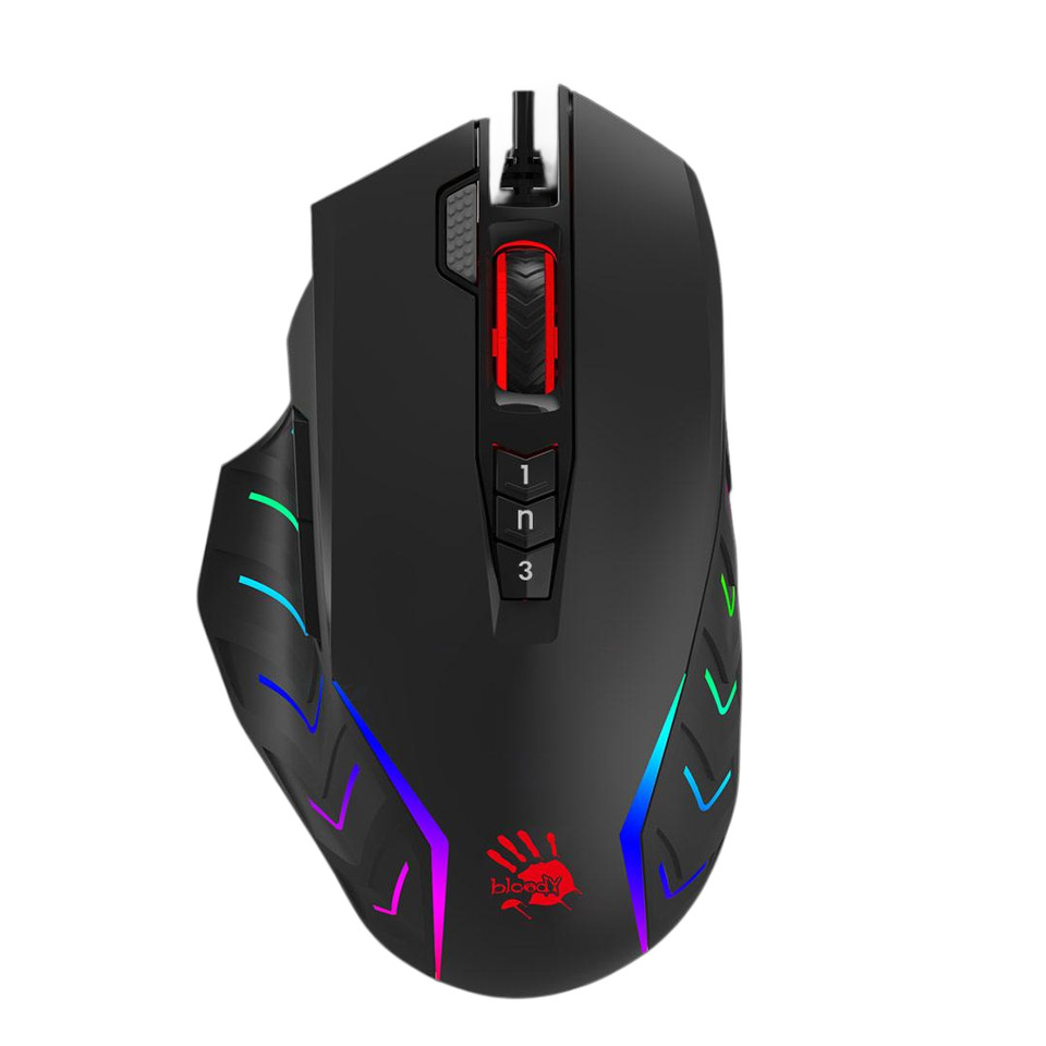 A4TECH Bloody J95s Gaming Mouse, BC3332S Gaming Engine, 8000CPI, Metal XGlide Armor Boot, Accelerati