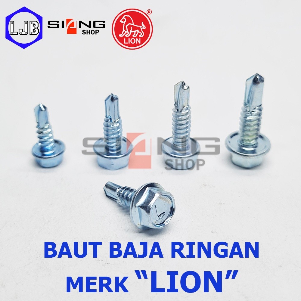 Per box Baut Baja Ringan LION