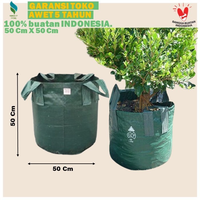 Wony Store - Pot Bunga Besar 100 Liter Pot Tanaman 100 Liter Planter Bag Pot Besar PlanterBag Bunga 