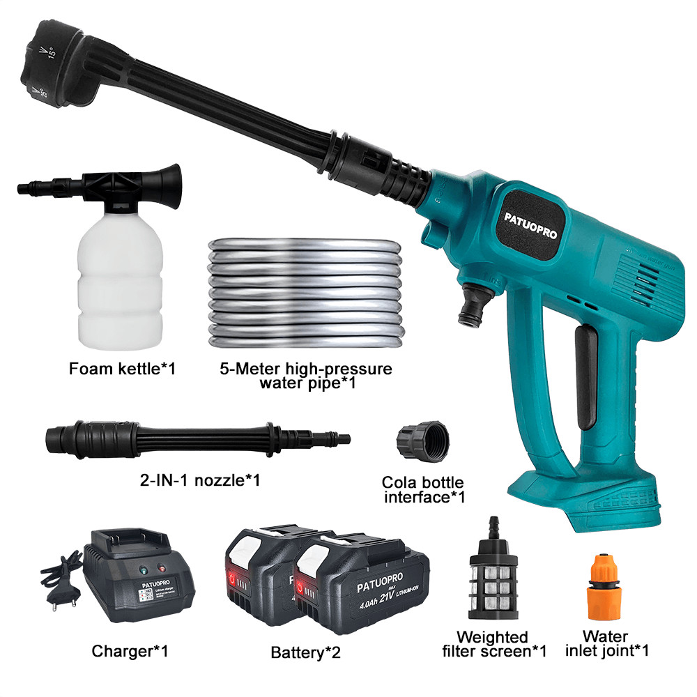 Car Wash  Cordless High Pressure Car Cleaning Tool 6 In 1 Spray Nozzle Home Garden Sprayer Water  Fo