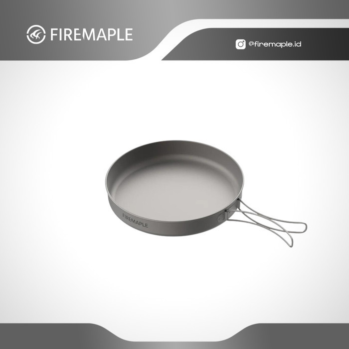 Nesting Camping Firemaple ASH Titanium 8’’ Ultralight Frypan with Foldable Handle Cooking Camping