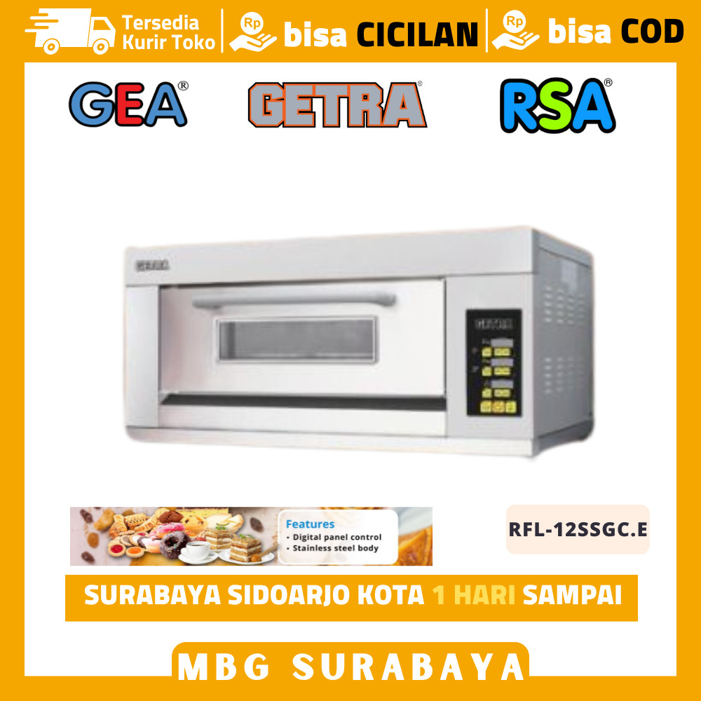 Oven Gas Deck Getra RFL-12SSGC.E Oven Pemanggang Roti 1 Deck 2 Tray Original