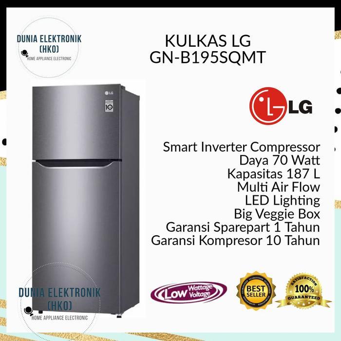 KULKAS LG GN-B195SQMT 195 SQMT LEMARI ES 2 PINTU INVERTER
