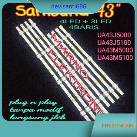 LED BL BACKLIGHT TV SAMSUNG 43 INCH UA43J5000AK UA 43J5000 AK UA43J5000 AK UA43J5100AK UA 43J5100 AK