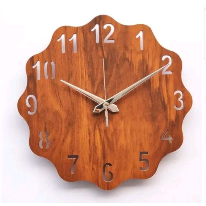 jam dinding aesthetic / jam dinding kayu / jam dinding unik