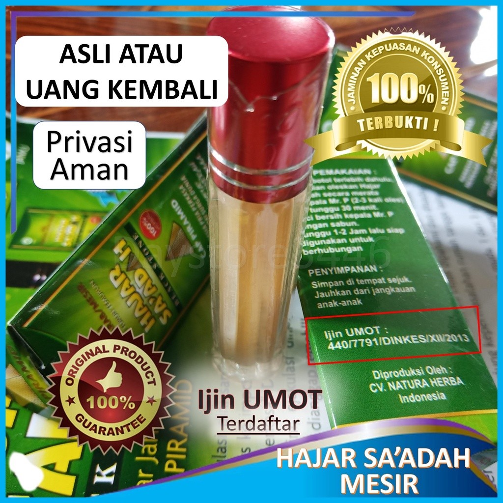 Hajar Jahanam Saadah Mesir Original Premium Minyak Oles Ijin UMOT Terbukti Ampuh