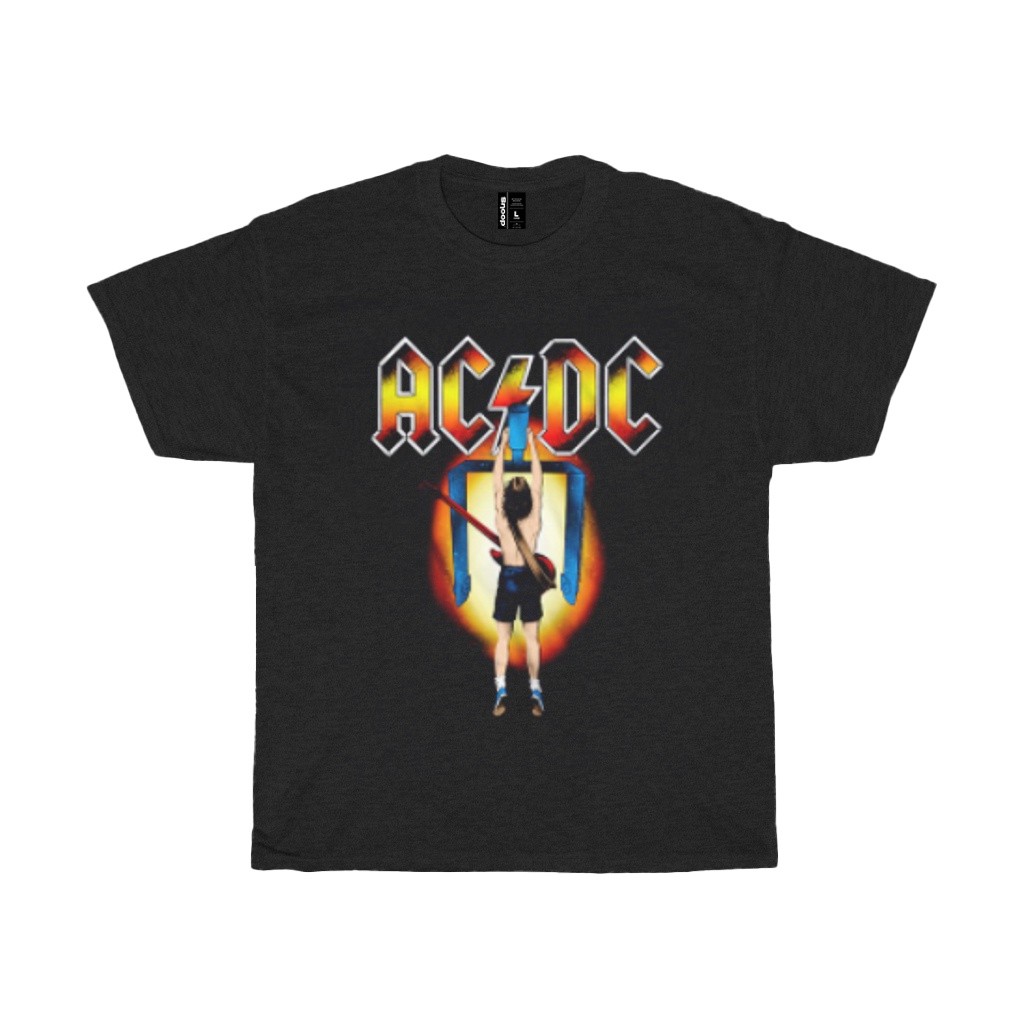 T shirt Acdc Band Vintage Regular Fit Print On Cotton Material
