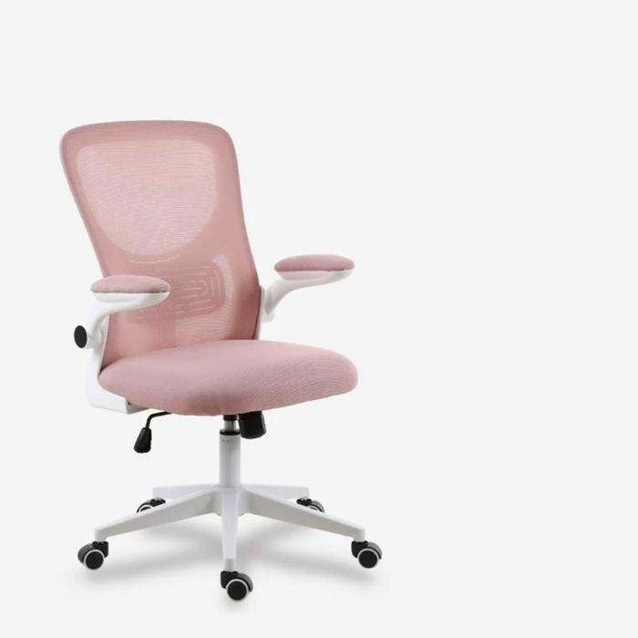 Kursi Kantor Kursi Kerja bangku kerja office chair kursi jaring gaming - Merah Muda