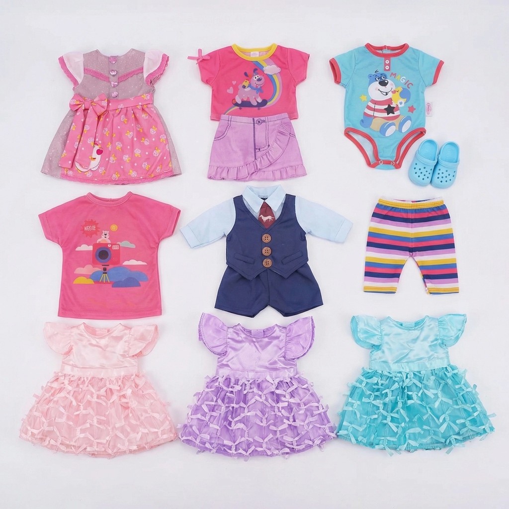 Doll Clothes Pop Dress For 43Cm Baby Doll&18In American Doll Clothing Accessories Our Generation Gir
