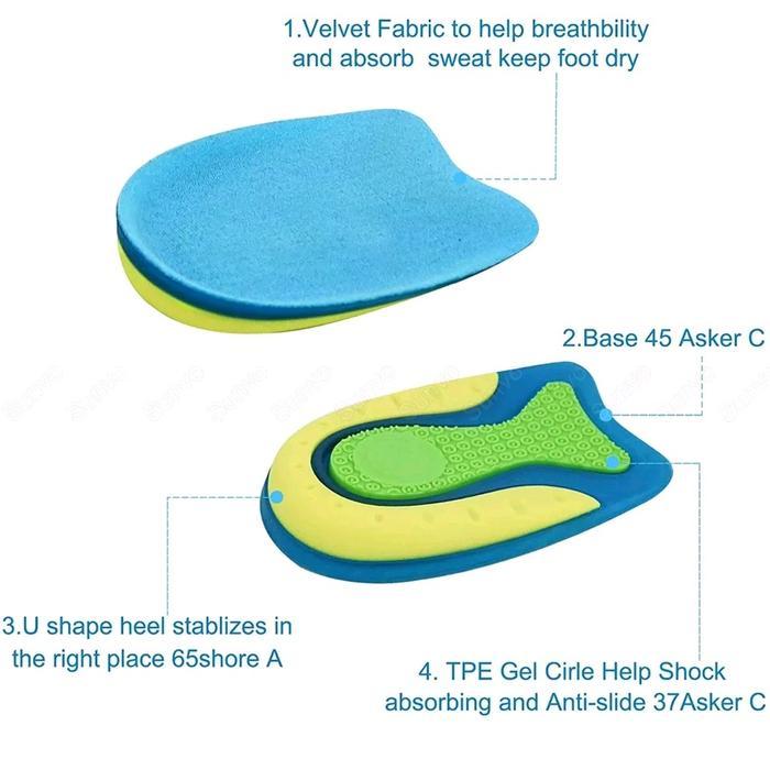 INSOLE GEL SILICON TUMIT SOL TUMIT ALAS SEPATU UNTUK TUMIT - SIZE S