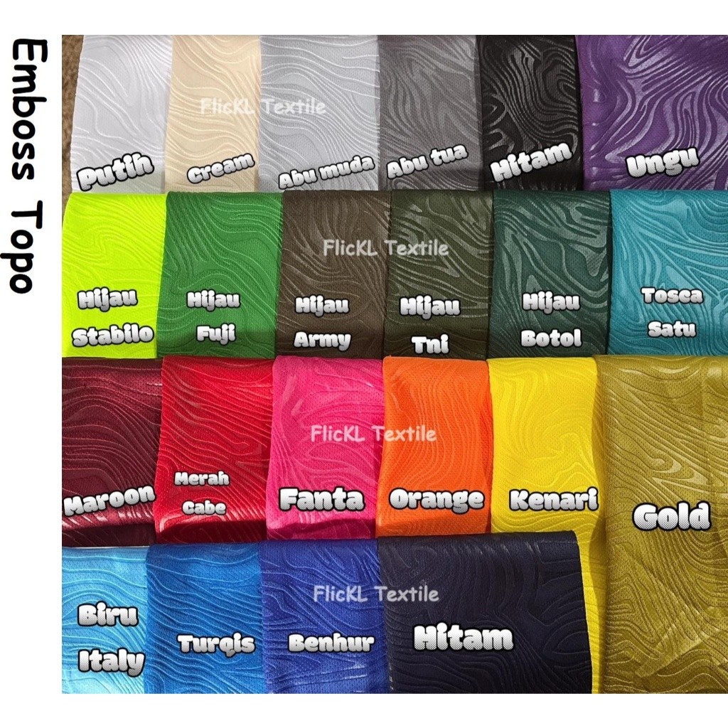 0 Kain Jersey Emboss Topo Dryfit Embos Topograf Embos Straw Embos Curly Embos Mozaik Embos Mix Kilo