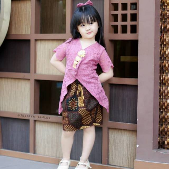 KEBAYA ANAK SEKAR GENDHIS BROKAT WARNA SALEM