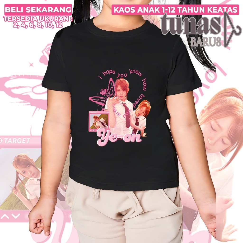 Tshirt Cewe  Korean Style Unisex Terbaru Ye-on - Kaos Hearts Tshirt KPOPERS
