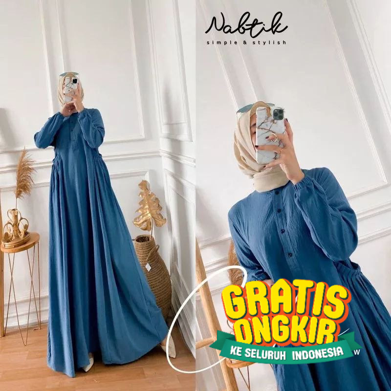 Gamis Cika Nabtik Crinkle Airflow Jumbo- pakaian wanita lainnya